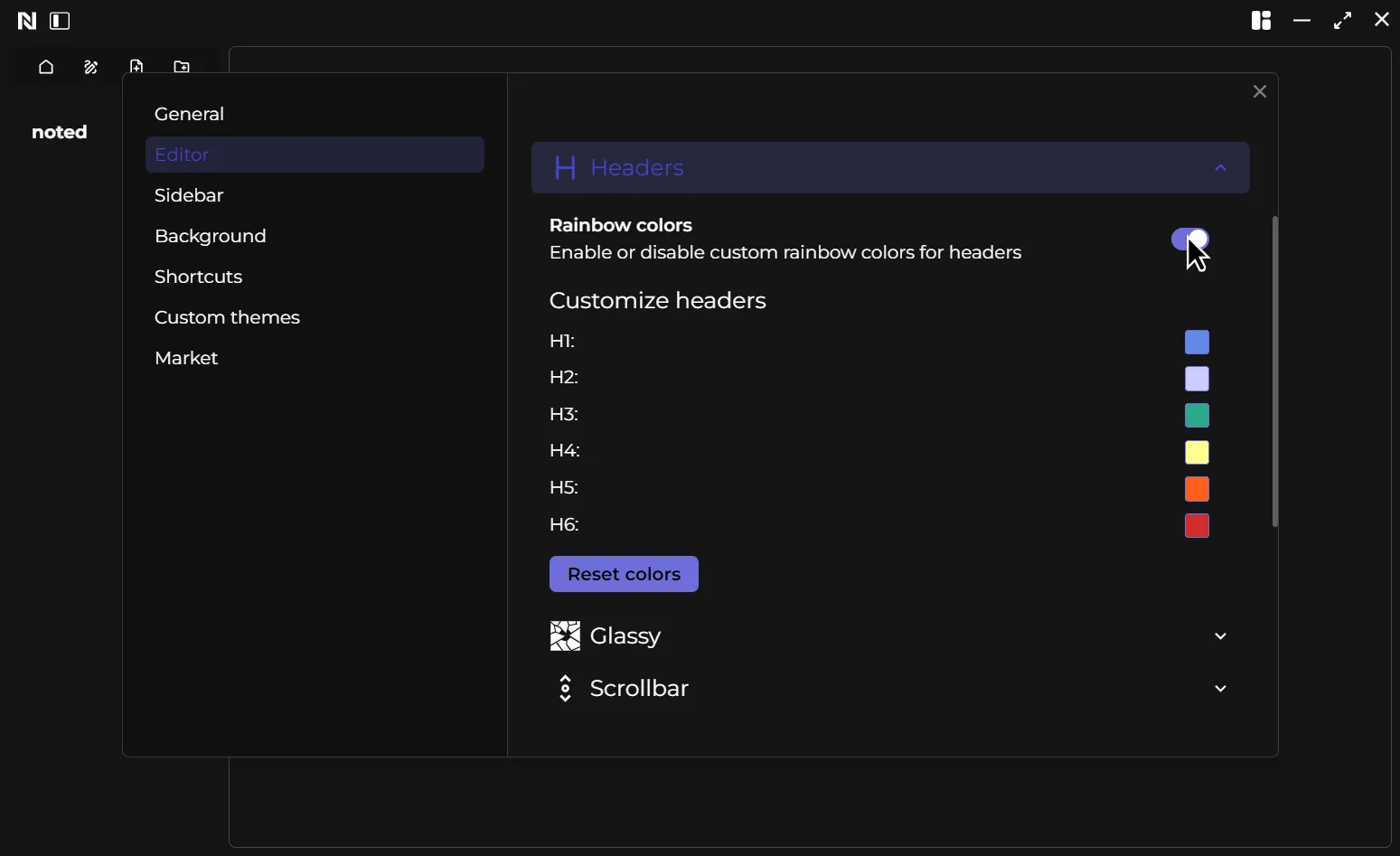 headers settings